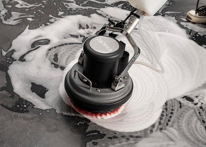 10" Heavy-duty Multi-Functional Floor Buffer Polisher Machine - Clean, Buff, Scrubb and Polish with Ease! Ideal for Carpets Too! Includes Optional Solution Tank, 2 Brushes and 3 Scouring Pads - NeatNest