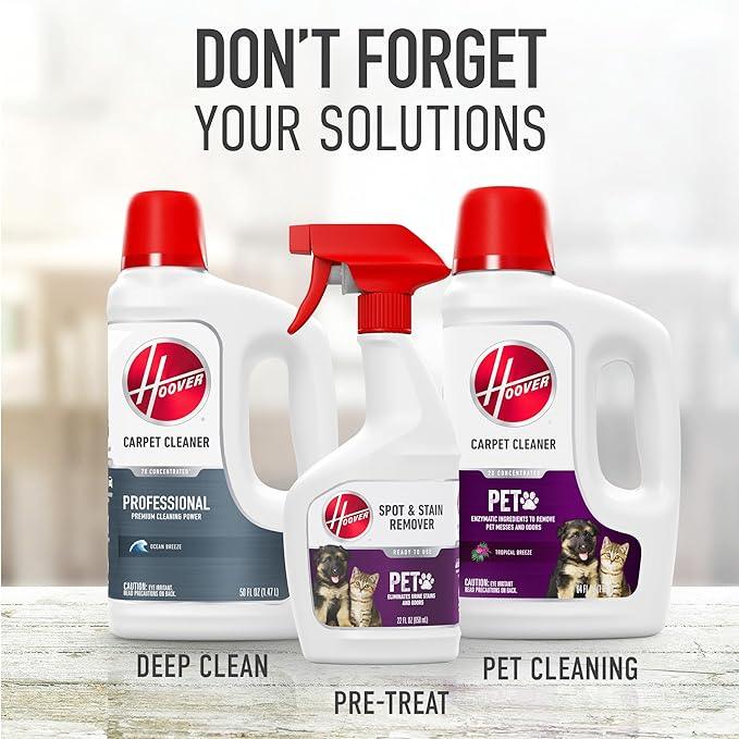 Hoover SmartWash Pet Automatic Carpet Cleaner Machine with Spot Chaser Wand, Deep Cleaning Carpet Shampooer Machine, Pair with a Hoover Carpet Cleaner Solution for a Bright, Refreshed Home - NeatNest