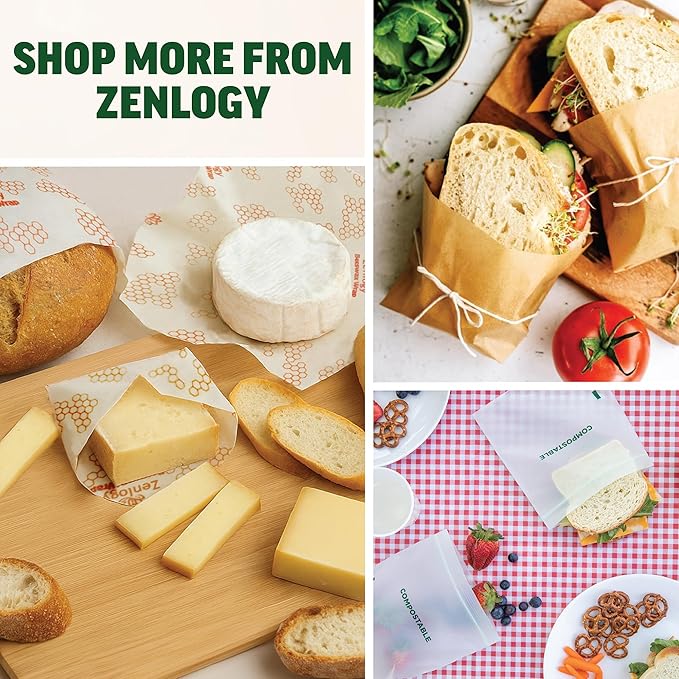 Zenlogy Compostable 10-15 Gallon Garbage Bag, Heavy Duty Eco Friendly Tall Trash Bags, Biodegradable Waste Basket Bin Liner Sack for Kitchen, 60 Count