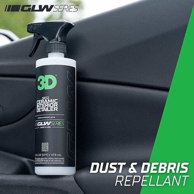 3D SiO2 Interior Detailer, GLW Series | Ultimate Deep Cleaning | Ultra Ceramic Protectant |Safe on Leather, Vinyl, Plastic & More | Removes Dust, Dirt, Grease | DIY Car Detailing | 16 oz - NeatNest