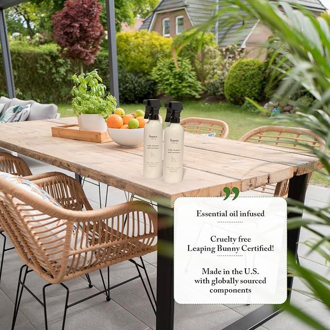 Bayes High Performance Teak Cleaner & Restorer - Cleans, Shines, and Protects - Maintains Fine Teak and Restores Neglected Teak - 16 oz, 6 Pack - NeatNest
