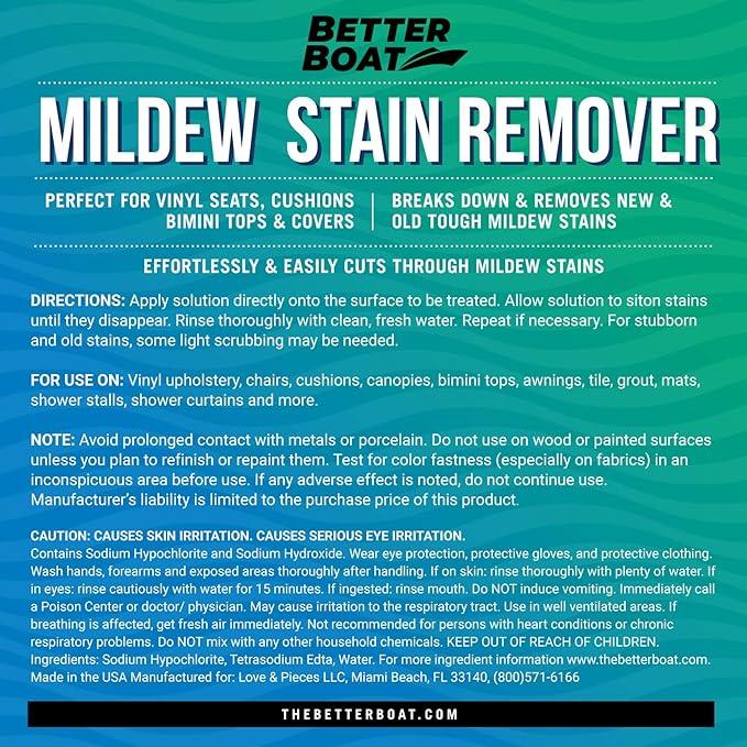 Stain Remover Cleaner, 1 Gallon, for Boat Seats, Fabric, Canvas, Carpet, and Vinyl, Removes Stains from Boats, RVs, Cars, Bathrooms, Shower Walls, Patio Furniture, and Pillows, Spray Formula - NeatNest
