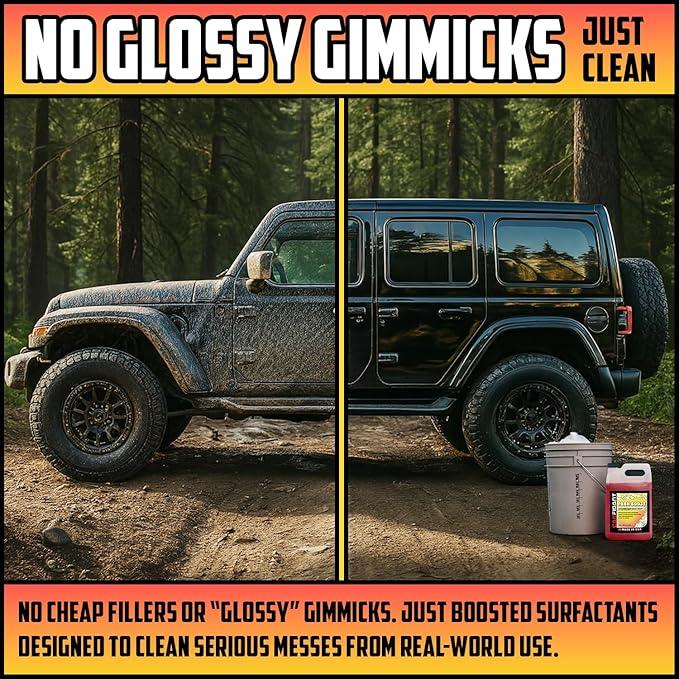 Foam Boost Off-Road & ATV Wash Soap – Heavy Duty pH-Balanced Car Wash for Trucks, UTVs, RVs & Dirt Bikes – Quick Rinse, No Residue – Works with Foam Cannons, Guns & Buckets – 64 fl. Oz. - NeatNest