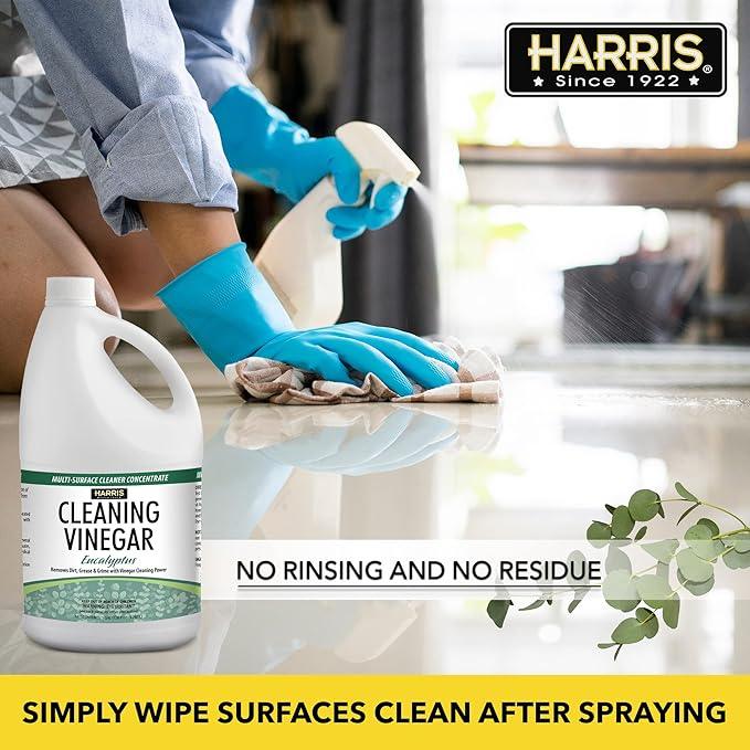 HARRIS Cleaning Vinegar All Purpose Household Surface Cleaner, 128oz (Eucalyptus) with Easy Pour Funnel Included - NeatNest