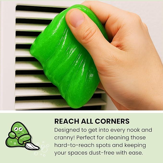 Slime Buddies Car Cleaning Gel Putty - 12 Pack Apple Scented Interior Detailing Tool for Cup Holder, Air Vent & Keyboard - Reusable Auto Detailing Accessories - Dust Remover Goop - Gifts for Men Women - NeatNest