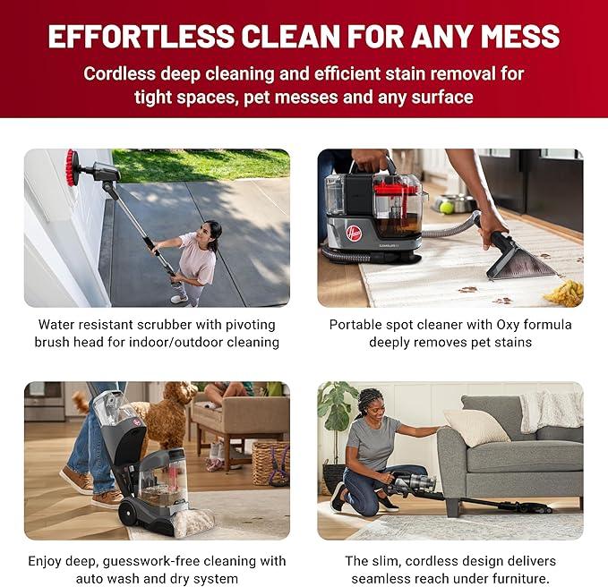 Hoover ONEPWR WindTunnel Emerge Pet+ Cordless Stick Vacuum Cleaner, Lightweight Stick Vac, Powerful and Quiet Cleaning, Self Standing, No Wall Mount Required, Cordless Vacuum Cleaners for Home Use - NeatNest