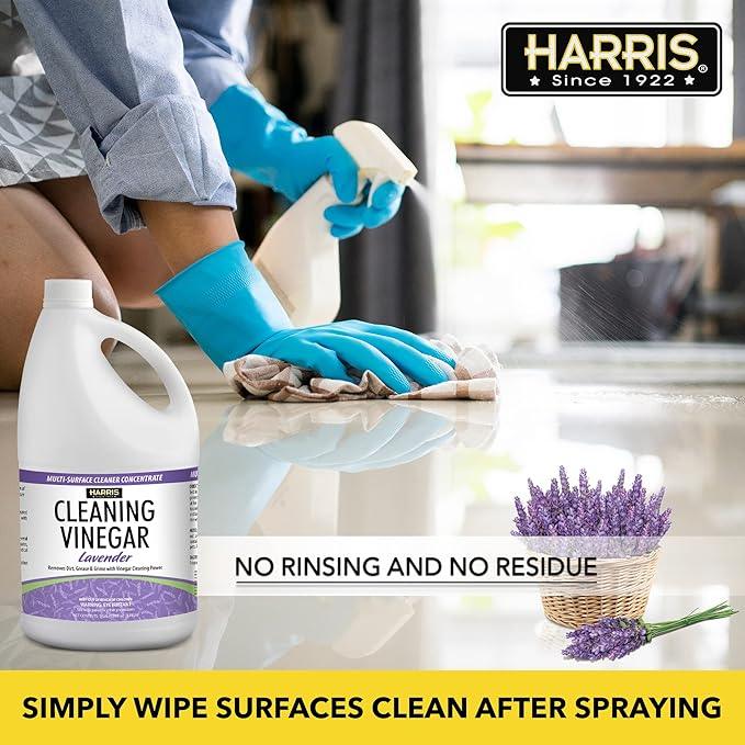 HARRIS Cleaning Vinegar All Purpose Household Surface Cleaner, 128oz (Lavender) with Easy Fill Funnel - NeatNest