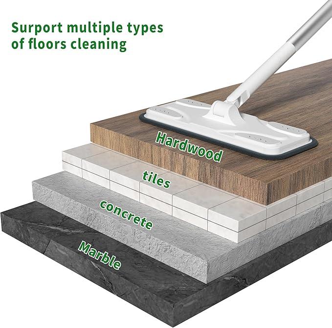 Layers Multi-Purpose Lightweight Dust Mop Set with Extendable Cleaning Tool,12 Sheets Wet Wipes, 1 Dry Wipes, 1 Mopping Pad,360° Swiveing Head Extremely Suit for Cleaning Narrow Space. - NeatNest
