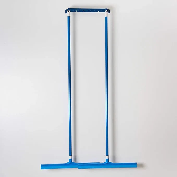 SPARTA 3656714 Plastic Floor Squeegee, Shower Squeegee, Heavy Duty Squeegee With Rubber Blade For Windows, Glass, Shower Doors, Floors, Windshields, 20 Inches, Blue, (Pack of 6) - NeatNest