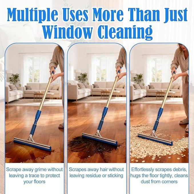 Water Fed Pole Kit 35 FT Adjustable Solar Panel Cleaning Kit Cleaner Tool for Window Glass Roof Outdoor Glass Brush Window Washing Equipment (4ft) - NeatNest