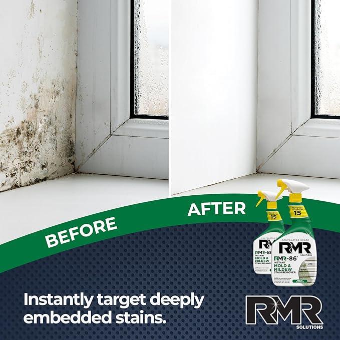 RMR-86 Instant Mold and Mildew Stain Remover Spray - Scrub Free Formula, 2 Pack - 32 oz - NeatNest