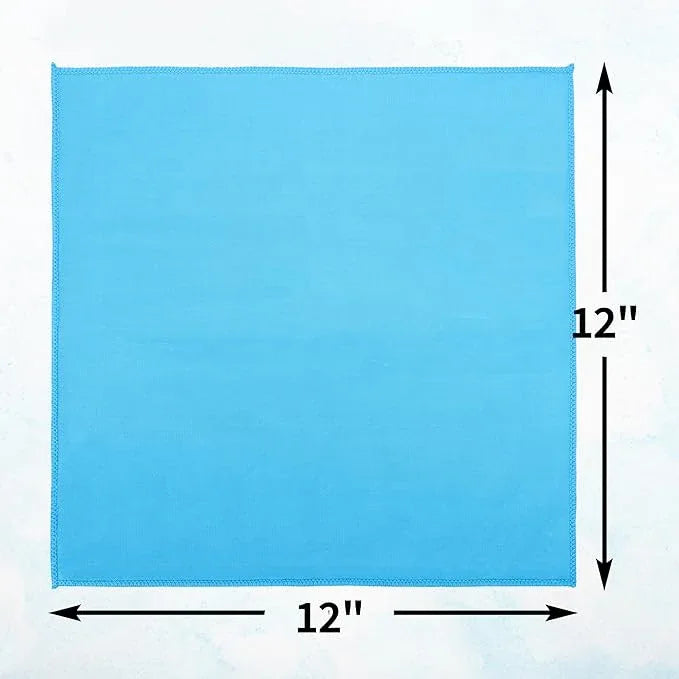 HOMERHYME Microfiber Glass Cleaning Cloth, 12 Pack Window Glass Cleaning Rags, Reusable Lint-Free Streak Free Polishing Cloth Wipes for Stainless Steel, Eyeglasses, Mirrors, Screens & Lenses,12" 12" - NeatNest