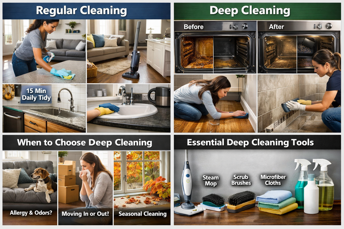 Deep Cleaning vs Regular Cleaning: What Do You Really Need?