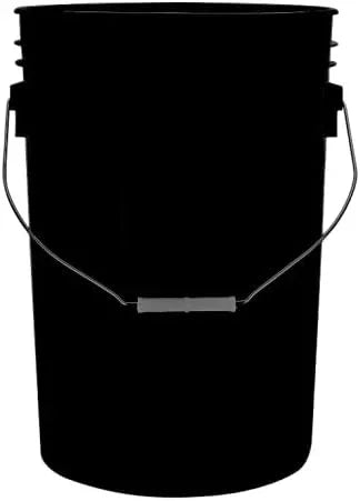 House Naturals Large 6 Gallon Food Grade BPA Free Made in USA Plastic Bucket Pail with Yellow Screw On Double Gasket Air Tight Lid (Pack of 2) - NeatNest