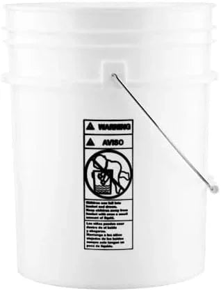 House Naturals 5 Gal White Plastic Buckets Food Grade BPA Free Premium 90 mil pails with Gasket Lids - Pack of 3 - Made in USA - NeatNest