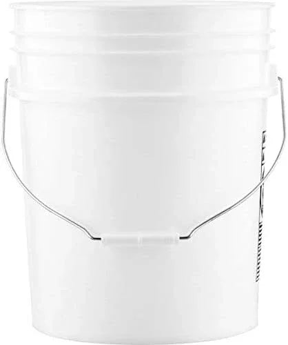 House Naturals 5 Gal Food Grade Plastic Large Bucket Pail with Lid - Pack of 2- Made in USA - NeatNest