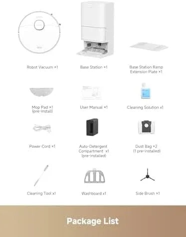 Mova S20 Ultra Robot Vacuum and Mop Combo with Dual Roller Brush, 8300Pa Suction, 140℉ Hot Water Mop Self-Washing & Drying, Mop Auto-Lift for Carpet, Self-Empty, Self-Refilling, Voice & App Control - NeatNest