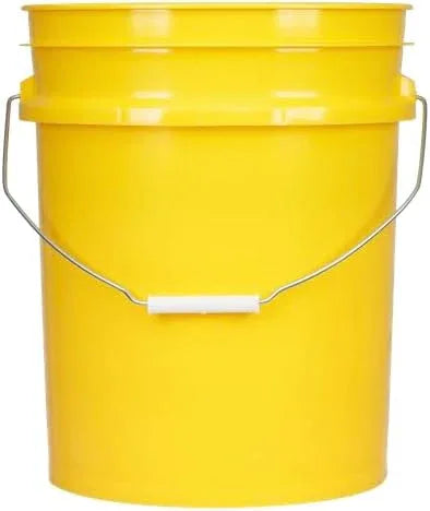House Naturals 5 Gallon Food Grade Plastic Bucket with Air Tight Screw on Lid Made in USA Container (Yellow Bucket with Green Lid) - NeatNest