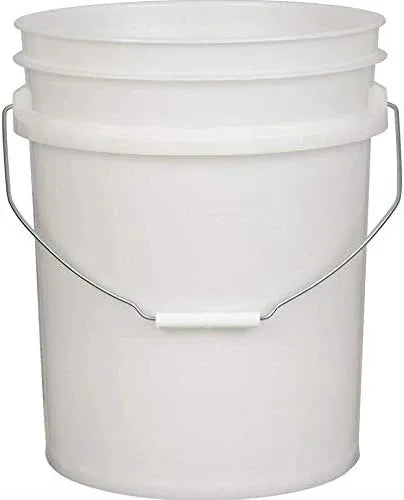 House Naturals 5 Gal White Plastic Buckets Food Grade BPA Free Premium 90 mil pails with Gasket Lids - Pack of 3 - Made in USA - NeatNest