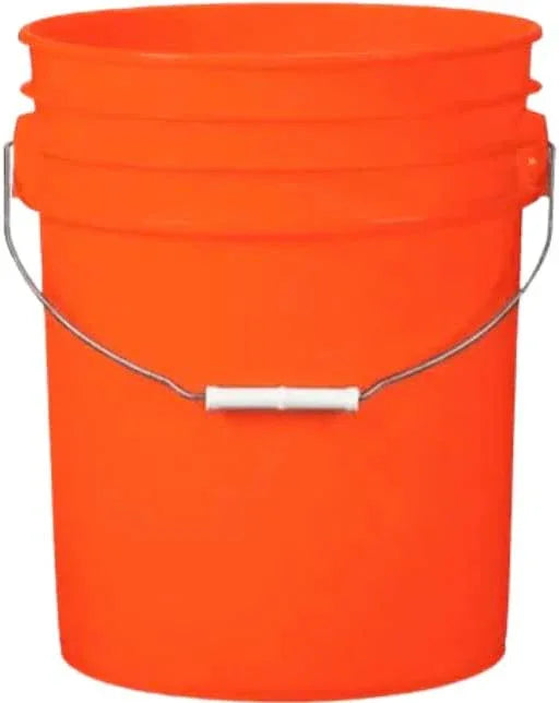 House Naturals 5 Gallon Orange Food Grade Plastic Bucket with Screw on Gamma lid, BPA Free, Made in USA (Pack of 3) - NeatNest