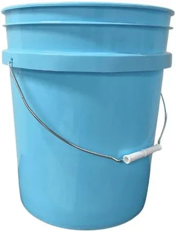 House Naturals 3.5 Gallon Aqua Food Grade BPA Free Bucket Pail with White AirTight Screw on Lid (Pack of 2) - NeatNest