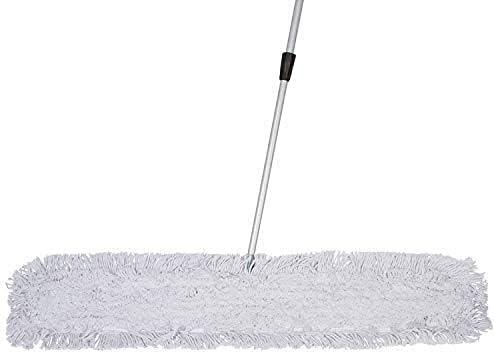 Commercial Dust Mop – 48 Inch Floor Sweeper for Hardwood, Reusable Cotton Mop Head, Extendable Handle, Dry Mop for Floor Cleaning & Janitorial Supplies - NeatNest