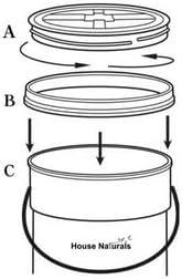 House Naturals 7 Gallon Food Grade Plastic Bucket with Airtight Screw on lid (Pack of 3 containers) Made in USA - NeatNest