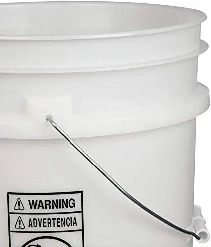 House Naturals 5 Gal White Plastic Buckets Food Grade BPA Free Premium 90 mil pails with Gasket Lids - Pack of 3 - Made in USA - NeatNest