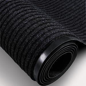 TANYOYO 2' X 4' Commercial Grade Door Floor Mat Brush Step Entrance Mat Vinyl Backed Utility Doormat Heavy Duty Floor Mat Commercial Outdoor Carpet Indoor Entrance Rugs，Black - NeatNest