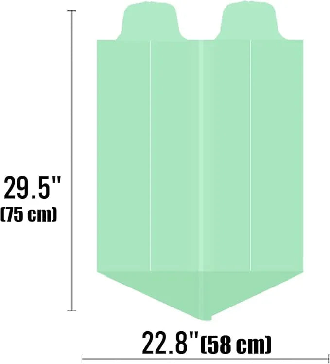 8-10 Gallon Flap Tie Compostable Trash Bags, 240 Count, Compost Bags Kitchen Trash Bags, Sturdy Biodegradable Garbage Bags Food Scrap Waste Bags, ASTM D6400, US BPI Certified, Green - NeatNest