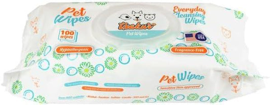 Txakur pet Wipes for Dogs and Cats Hypoallergenic Natural Products for Cleansing from Nose to Tail 100 Count 8x7in Wipes Perfect for Grooming and Cleaning Made in The USA Fragance-Free - NeatNest
