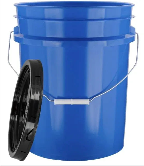 House Naturals 5 Gal Bucket Pail Container with Lid - Food Grade- Made in USA (Pack of 2) - NeatNest