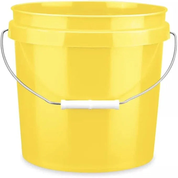 House Naturals 2 Gallon Black and Yellow Plastic Buckets Without lids BPA Free Food Grade Made in USA Pail (Pack of 2) - NeatNest