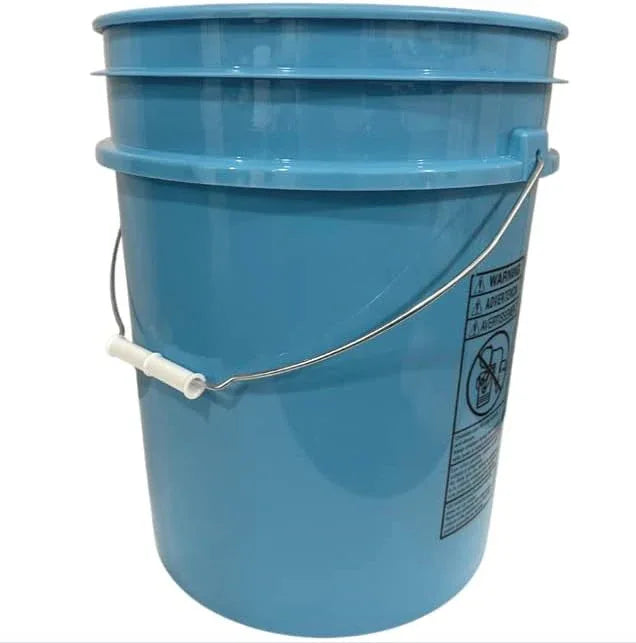 House Naturals 5 Gallon Made in USA Food Grade Plastic Bucket with Blue Screw On Air Tight Double Gasket lid, (Pack of 2) - NeatNest