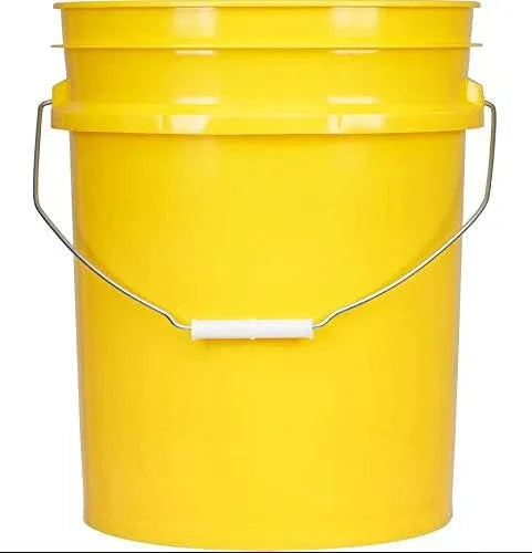 House Naturals 5 Gal Yellow Plastic Bucket with Lid Food Grade BPA Free Premium 90 mil Pail - NeatNest