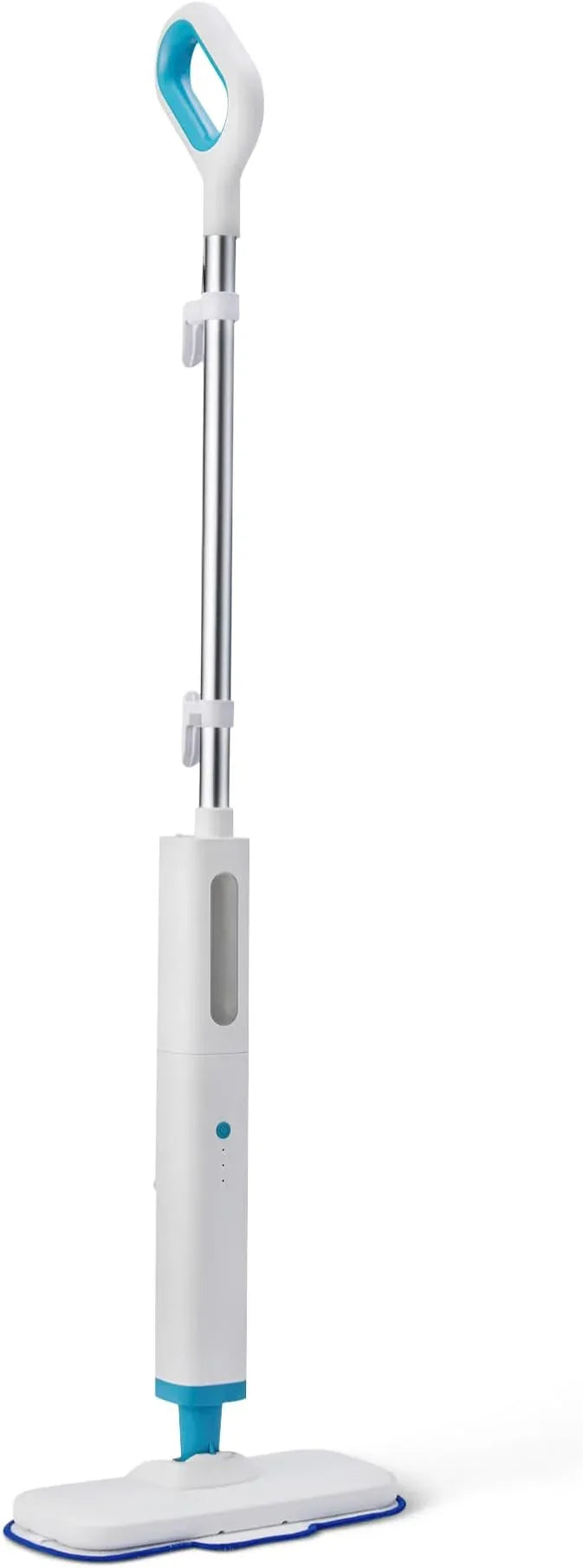 Amazon Basics Steam Mop for Hard Floor Cleaning with 20-Foot Cord, 3 Washable Pads, White - NeatNest