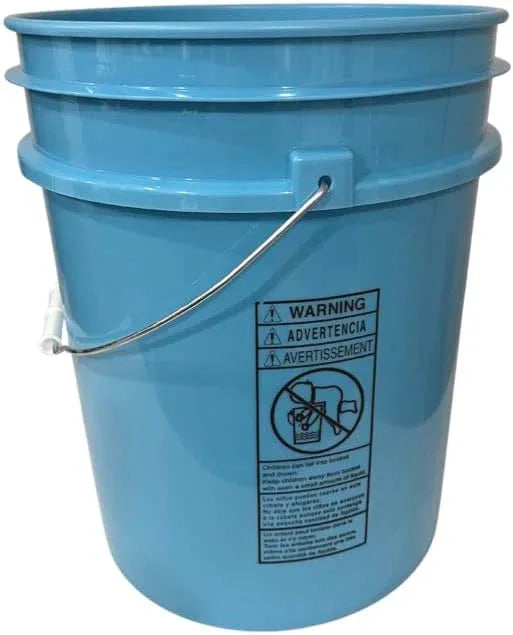House Naturals 5 Gallon Made in USA Food Grade Plastic Bucket with Blue Screw On Air Tight Double Gasket lid, (Pack of 2) - NeatNest