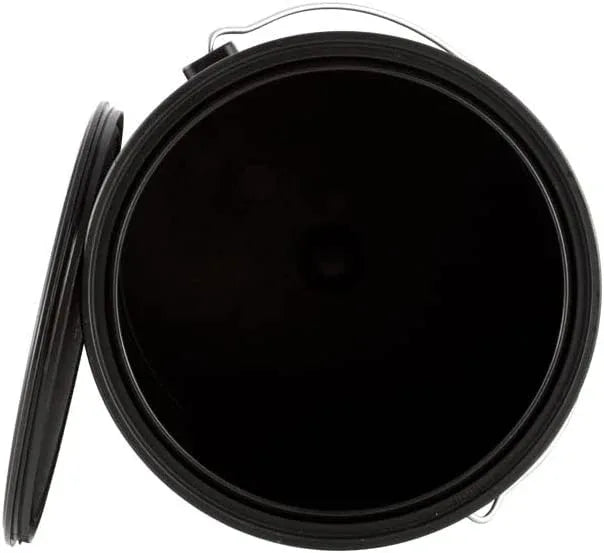 House Naturals 1 Gallon Plastic Paint Bucket can for Paint Storage 128oz Black All Plastic (Pack of 3) Made in USA - NeatNest