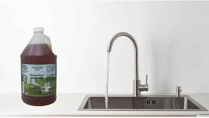Naturally Preformed Enzyme Cleaner, Enzyme Solution, Multi-Purpose Cleaner, Laundry Additive and More - Concentrate - Fresh and Clean Scent -128oz - NeatNest