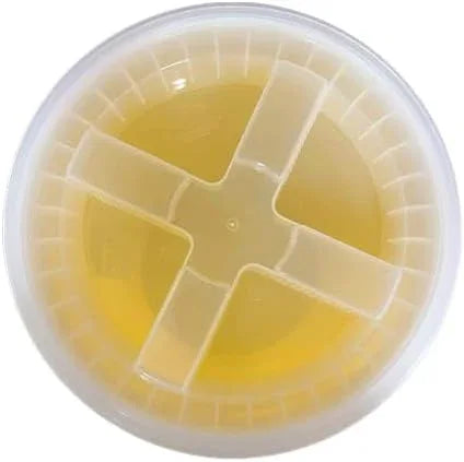 House Naturals 5 Gal Food Grade BPA Free Made in USA Yellow Plastic Buckets Premium 90 mil pails with Gasket Screw On Lids - Pack of 2 (Clear lids) - NeatNest