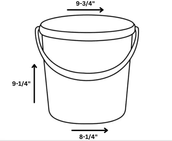 House Naturals 2 Gallon Red Plastic Food Grade BPA Free Made in USA Plastic Bucket Container with Red Screw On Lid - Pack of 3 - NeatNest