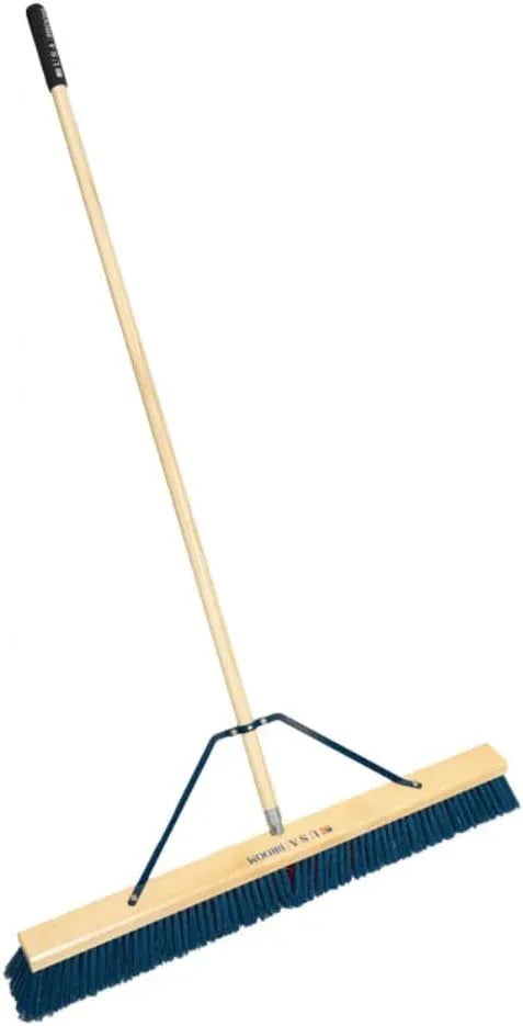 4 Pack Bundle - 36" Heavy Duty Outdoor Push Broom with 60" Handle. Ideal for Asphalt, Concrete & Heavy Debris. Durable American Made Steel Brackets-Stainless Steel Hardware. No Plastic. 100% USA Made. - NeatNest