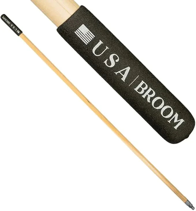 24" Heavy Duty Outdoor Push Broom with 60" Handle. Ideal for Ashpalt, Concrete & Heavy Debris. Durable American Made Steel Brackets-Stainless Steel Hardware. No Plastic. 100% Made in The USA. - NeatNest