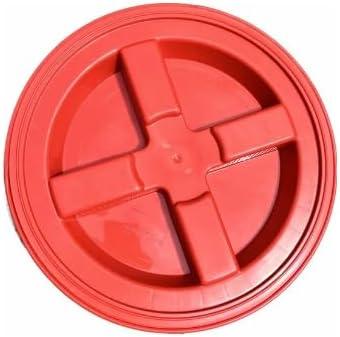 House Naturals 5 Gallon Plastic Yellow Food Grade BPA Free Made in USA Bucket Pail with Air Tight Double Gasket Screw on Lid(Pack of 3) (Yellow and Red lids) - NeatNest