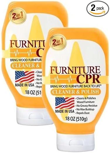 Furniture CPR Wood Furniture Cleaners & Polish 18oz-Cabinet Cleaner for Woods Paneling, Doors, Natural Furniture Polish And Wood Floor Cleaner (18 Ounce (Pack of 2)) - NeatNest