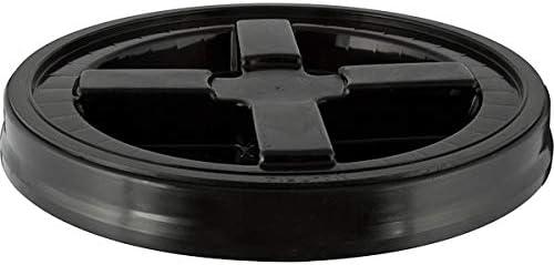 House Naturals 5 Gallon Plastic Black Bucket Food Grade BPA Free with Black Screw on Air Tight Lid(Pack of 2) Made in USA Pail - NeatNest