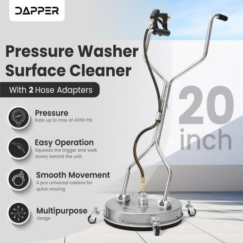 20 in. 4350 PSI Surface Pressure Washer Cleaner with 2 Hose Adapters - NeatNest