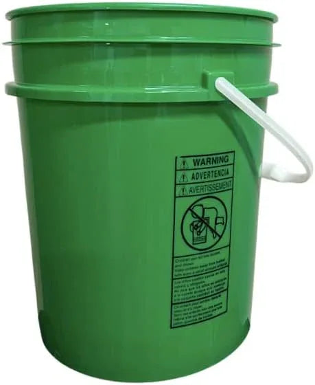 House Naturals 5 Gallon Container, Food Grade BPA Free Made in USA Green Plastic Bucket with Screw on air Tight Lid, Pack of 2 - NeatNest