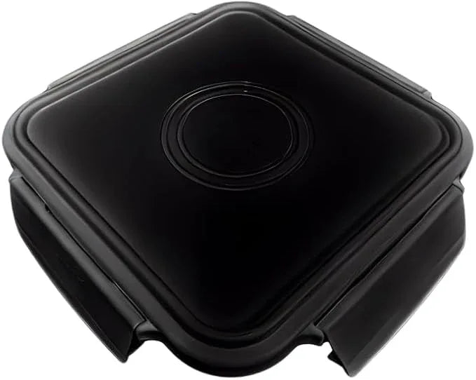 House Naturals 4 Gallon Square Food Grade Bucket Pail with Plastic Handles and Lid (Pack of 3) Made in USA containers (Magenta - Black lids) - NeatNest