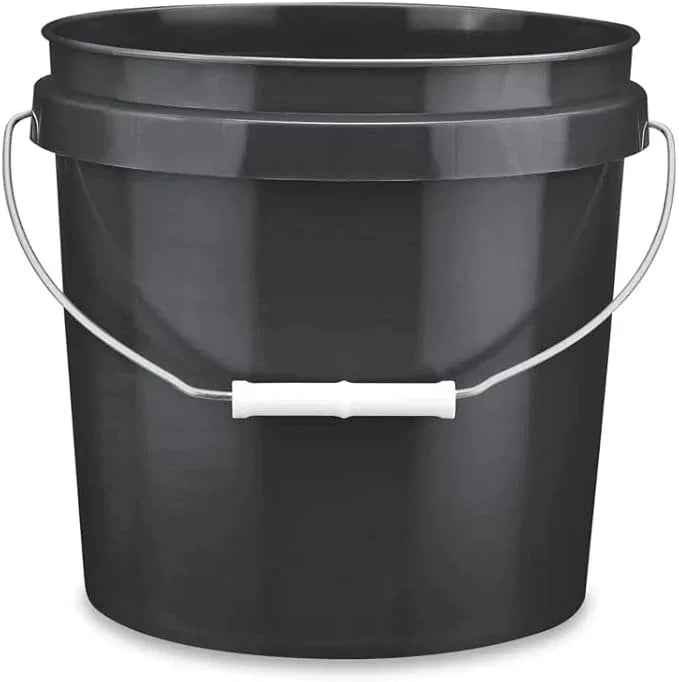 House Naturals 2 Gallon Black and Yellow Plastic Buckets Without lids BPA Free Food Grade Made in USA Pail (Pack of 2) - NeatNest